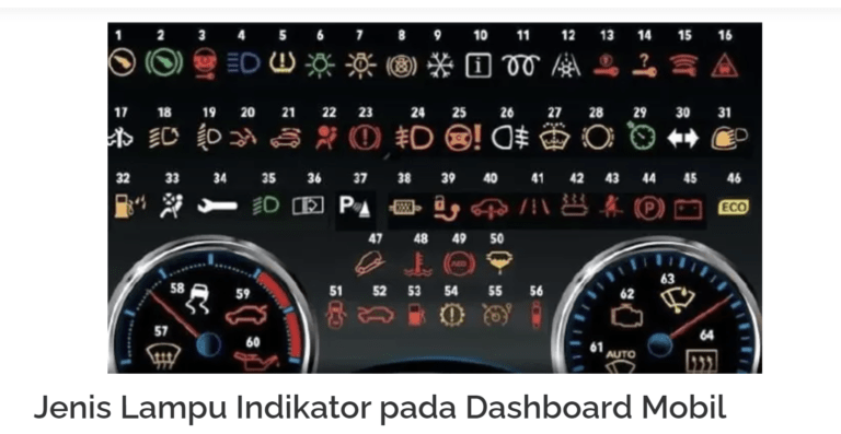Tanda Tanda Lampu Indikator pada Layar Dashboard Mobil